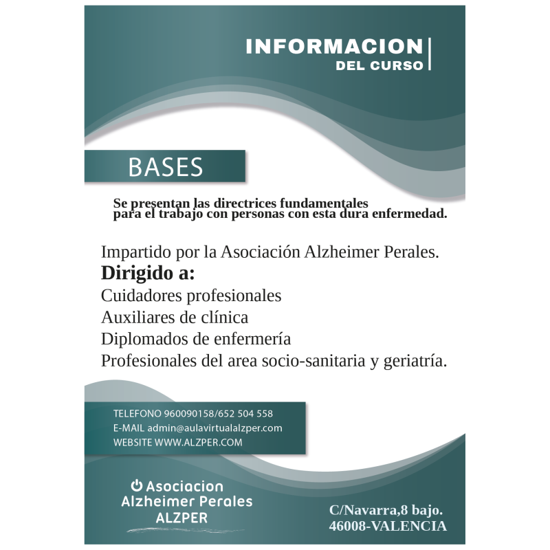 Curso Bases para el Cuidador de enfermos de Alzheimer